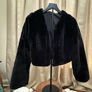 Chic Black Teddy Jacket